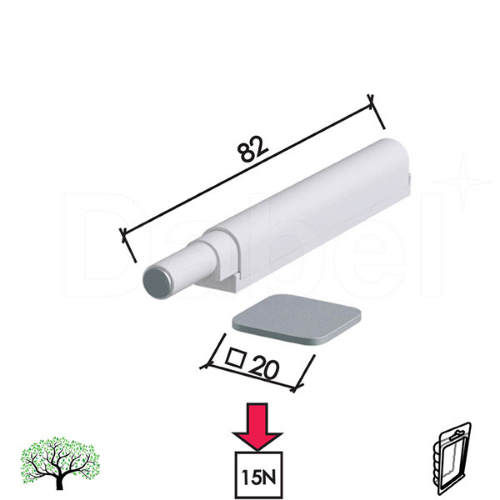 Picture of Dabel uspor za kuh vrata a975 bela 39,5x20,5 mm15n/1,5kg