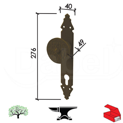 Picture of Dabel rukohvat za vrata ru3000 ab x276/40/49 mm q