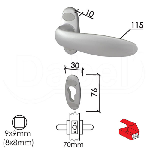 Picture of Dabel kvaka roz za alu v goč r9006 30/76/10/115/8/9 mm 