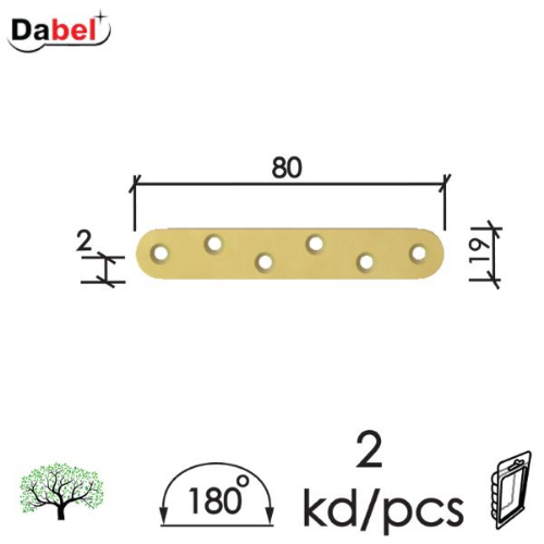 Picture of Dabel vezač ravni vez10 znž 80x19x2,0 mm (2kom) dsp