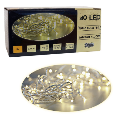 Picture of LED lampice bele, 40 lampica, 615cm