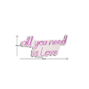 Picture of Zidna dekoracija LED love 32x60x2cm pink