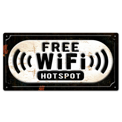 Picture of DiMo zidna dekoracija metalna free wifi 30x15cm