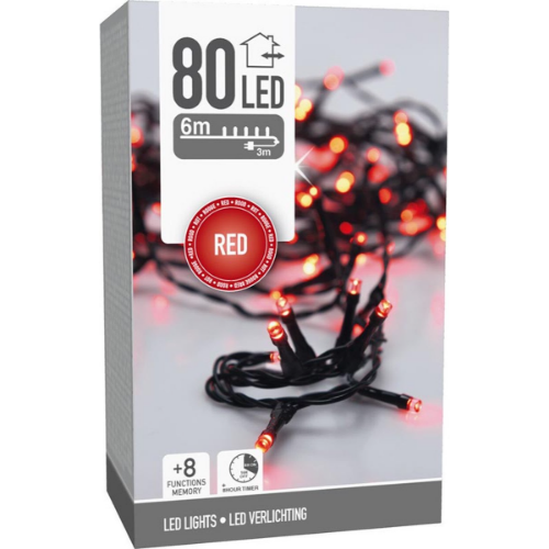 Picture of Novogodišnje LED lampice 80 crvene outdoor 6m