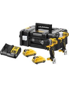 DeWalt DCK2110L2T baterijska bušilica i udarni odvijač 12V 2X3Ah