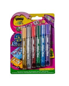 Uhu Glitter Glue Original Colours BL 6x10ml