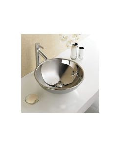 Minotti nadgradni lavabo ø 410x160 mm silver