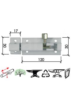 Dabel reza za vrata 500 bela x120x30/17x30 mm dsp