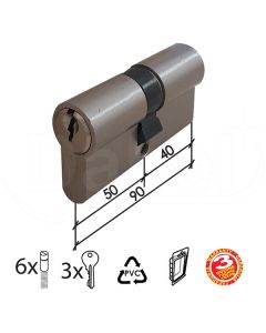 Dabel cilindar za vrata cl2036 nikl 90 mm (40-50) 3k dbp1