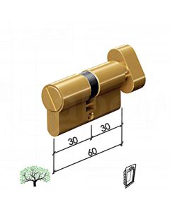 Dabel cilindar za WC vrata CL2036WC Ms 60mm(30-30) WC 6x6mm DBP1