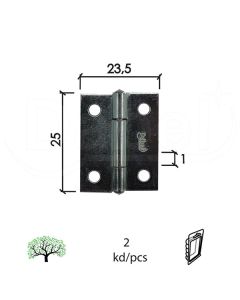 Dabel šarka brodska za vrata SP9003 ZnB 25x23,5x1mm (2kom) DP1