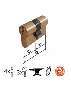 Dabel cilindar za vrata CL2036 Mat Ms 42mm(21-21) 3K DBP1