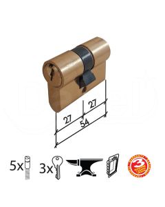 Dabel cilindar za vrata CL2036 Mat Ms 54mm(27-27) 3K DBP1