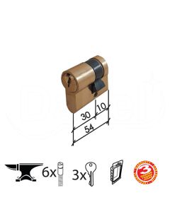 Dabel cilindar za vrata cl2036 mat ms 40 mm (30-10) 3k 