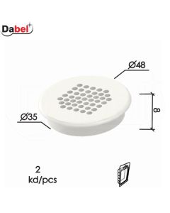 Dabel ventilacioni čep vc1 bela fi35/fi48x8 mm (2kom) 