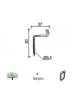 Dabel rajber R1 ZnB 3,5x50x27mm (4kom) XPD