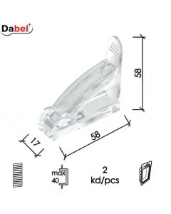 Dabel držač stolnja ds2 trans 58x58x17 mm (2kom) 