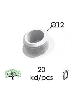 Dabel kapica za vijak k4 bela fi12 mm (20kom) dbp1