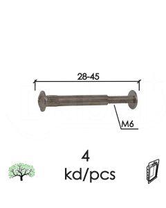 Dabel vijak i spoj sa navojem vs1 nikl m6/28-45 mm (4kom)