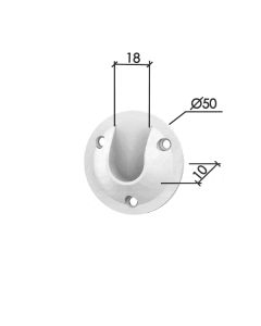 Dabel nosač šipke ns1 bela 18/10/fi50 mm (2kom) dbp1