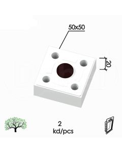 Dabel nogica za komode kn1 bela 50x50x20 mm (2kom) dbp1