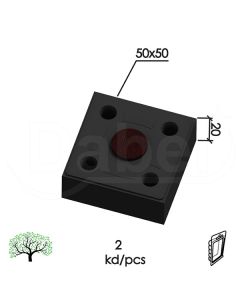 Dabel nogica za komode kn1 crna 50x50x20 mm (2kom) dbp1