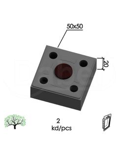 Dabel nogica za komode kn1 siva 50x50x20 mm (2kom) dbp1