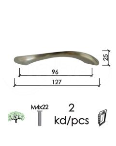 Dabel ručica za nameštaj c18 b-ni 96 mm (2kom) m4x22 mm 