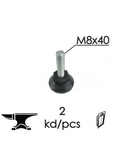 Dabel nivelacijska stopica NS01 Crna M8x40mm (2kom) DP1