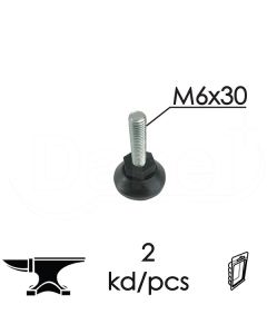 Dabel nivelacijska stopica NS01 Crna M6x30mm (2kom) DP1