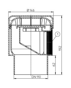 Ventilaciona glava PP DN110 (duplo izolovan) HL