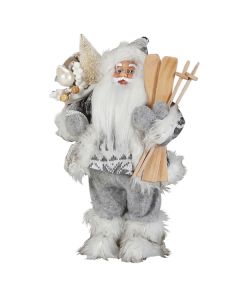 Figura Deda Mraz Juho srebrni 30 cm