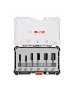 Bosch 6-delni set ravnih glodala, držač od 6 mm