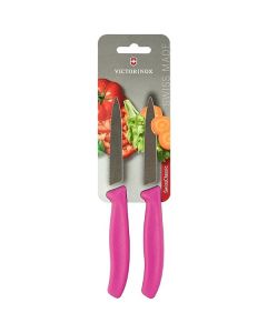 Victorinox kuhinjski nož reckasti i ravni, roze, 2/1