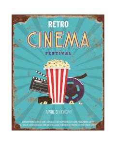 DiMo zidna dekoracija metal retro cinema 20x25cm