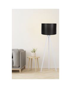 Podna lampa crno-bela 145cm